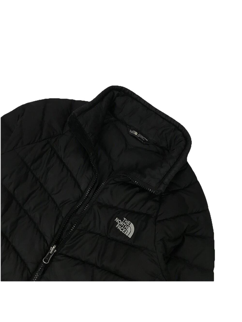 The North Face 550 Puffer Jacket Women Small S Black Goose Down Full Zip Vintage - Picture 4 of 5